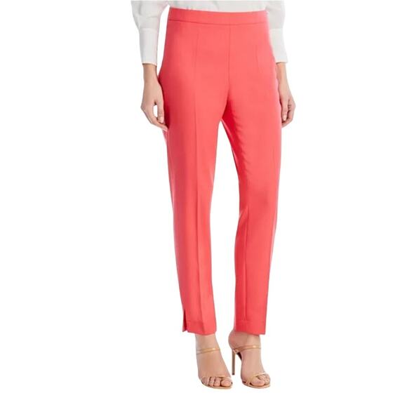 BOSS Hugo Boss pants Tiluna slim side zip trousers orange size 6 - Picture 1 of 6